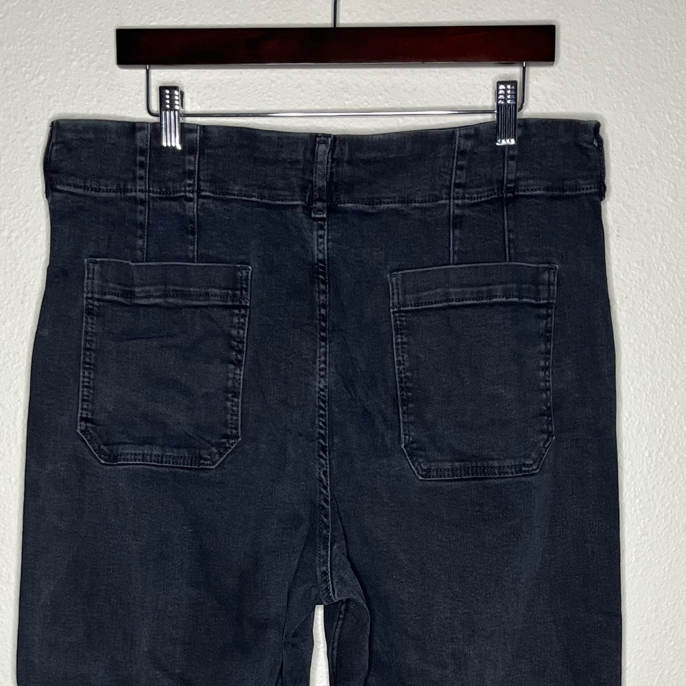Anthropologie Maeve The Colette High Rise Crop Wide Leg Jeans Patch Pocket - Picture 7 of 10